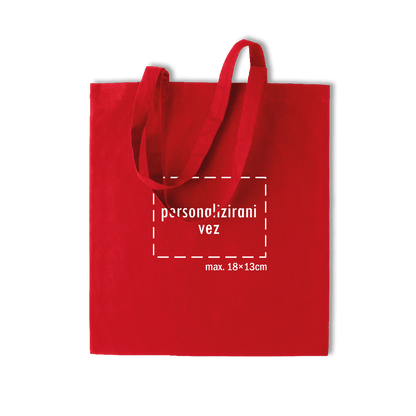 crveni pamučni ceker s personaliziranim vezom motiva ili teksta po želji