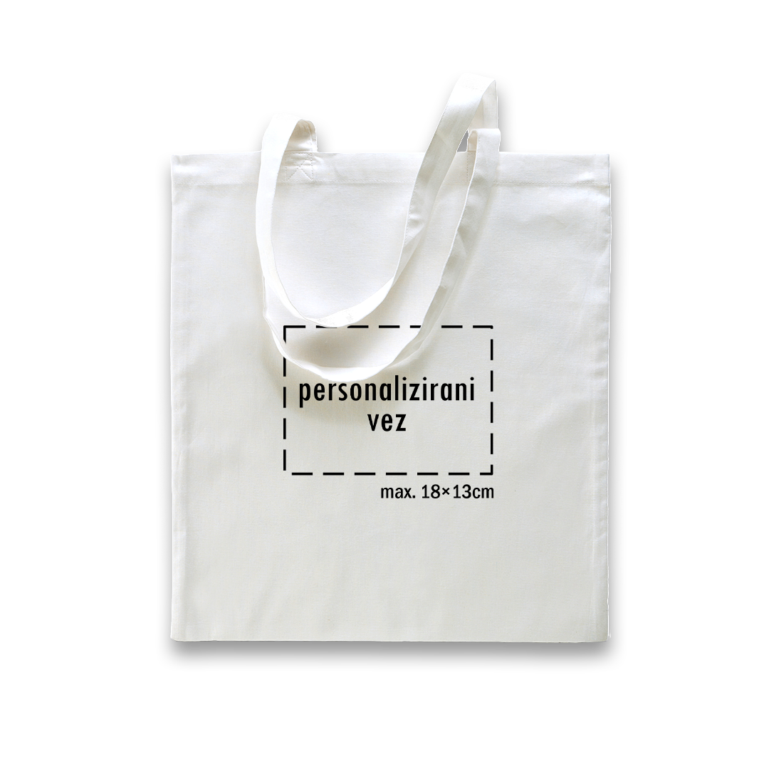 bijeli pamučni ceker s personaliziranim vezom motiva ili teksta po želji