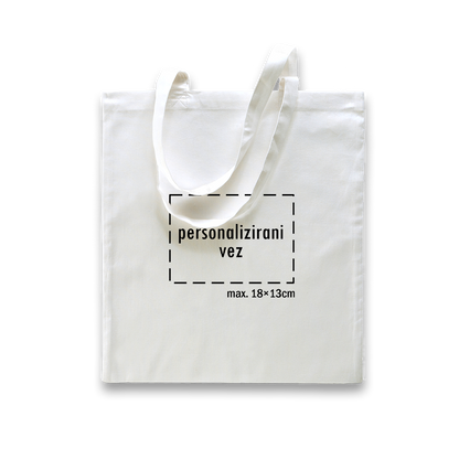 bijeli pamučni ceker s personaliziranim vezom motiva ili teksta po želji