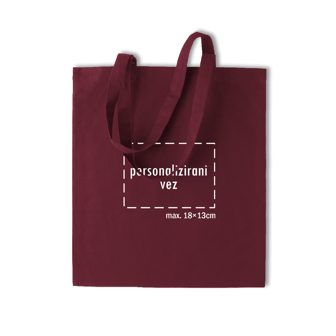 bordo pamučni ceker s personaliziranim vezom motiva ili teksta po želji