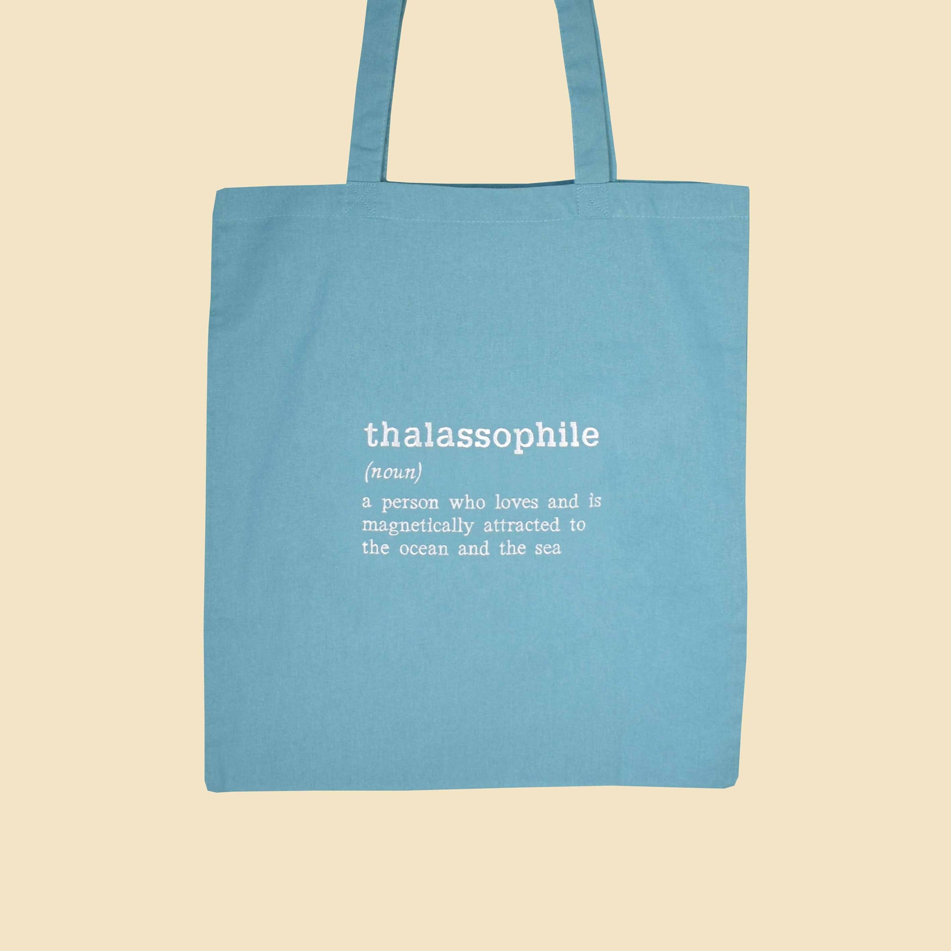 pamučna torba s vezom natpisa "thalassophile"