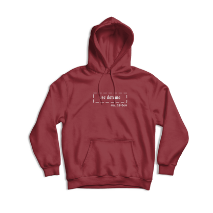 tamno crvena hudica s personaliziranim vezom datuma po želji