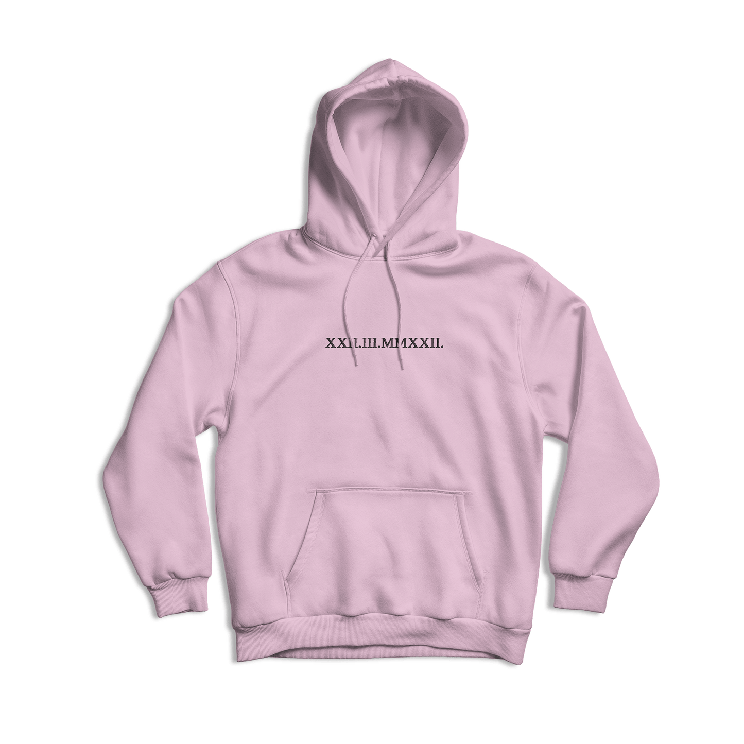 svijetlo roza hudica s personaliziranim vezom datuma po želji