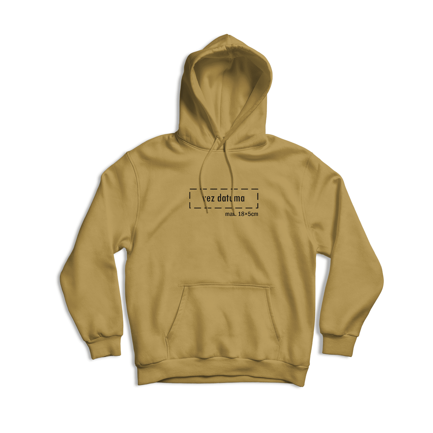 svijetlo smeđa hudica s personaliziranim vezom datuma po želji