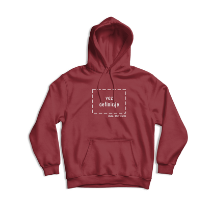 tamno crvena hudica s personaliziranim vezom definicije po želji