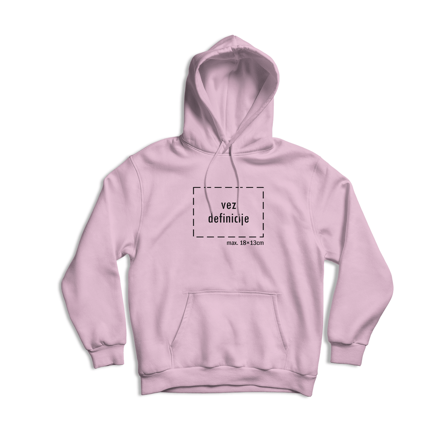 svijetlo roza hudica s personaliziranim vezom definicije po želji