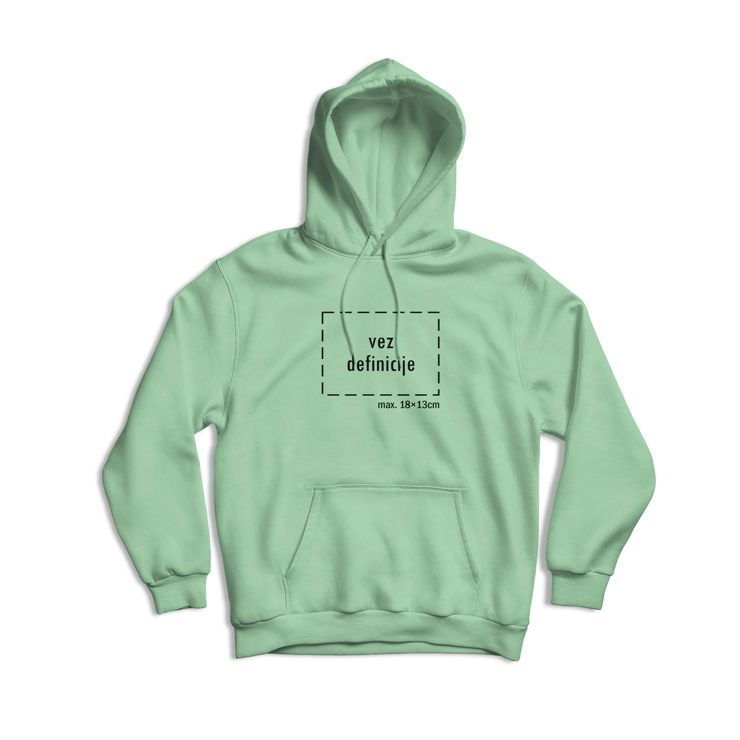 svijetlo zelena hudica s personaliziranim vezom definicije po želji