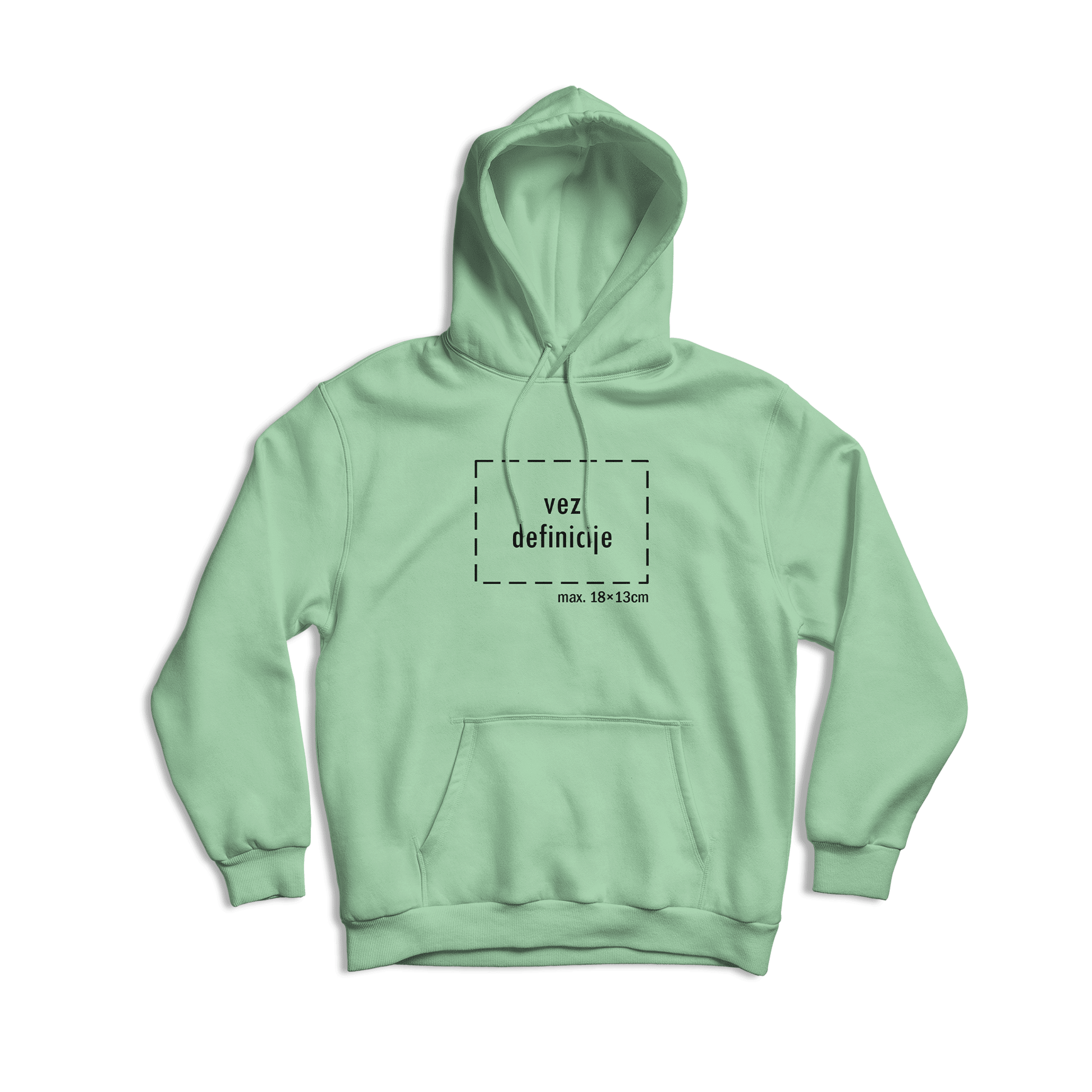 svijetlo zelena hudica s personaliziranim vezom definicije po želji