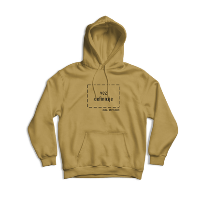 svijetlo smeđa hudica s personaliziranim vezom definicije po želji