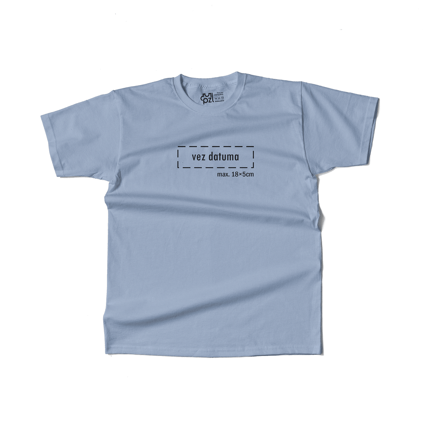svijetlo plava majica kratkih rukava s personaliziranim vezom datuma po želji