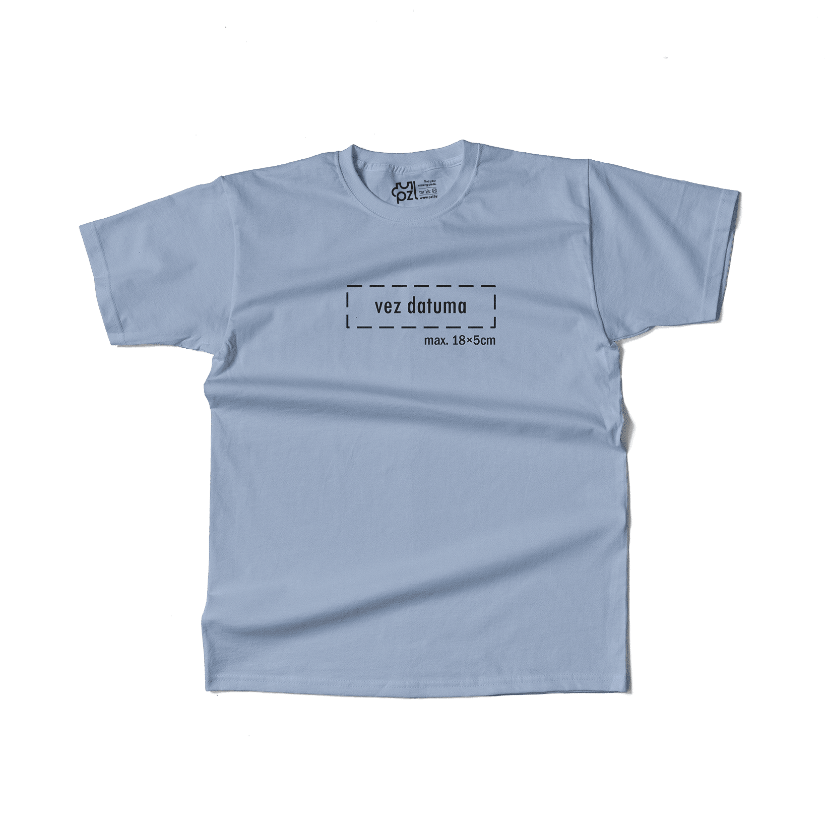 svijetlo plava majica kratkih rukava s personaliziranim vezom datuma po želji