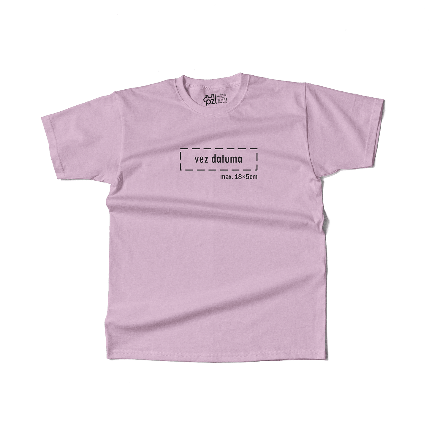svijetlo roza majica kratkih rukava s personaliziranim vezom datuma po želji