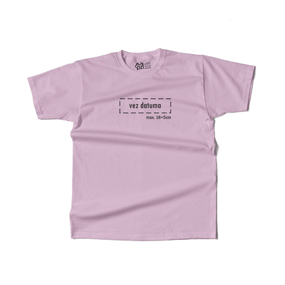 svijetlo roza majica kratkih rukava s personaliziranim vezom datuma po želji