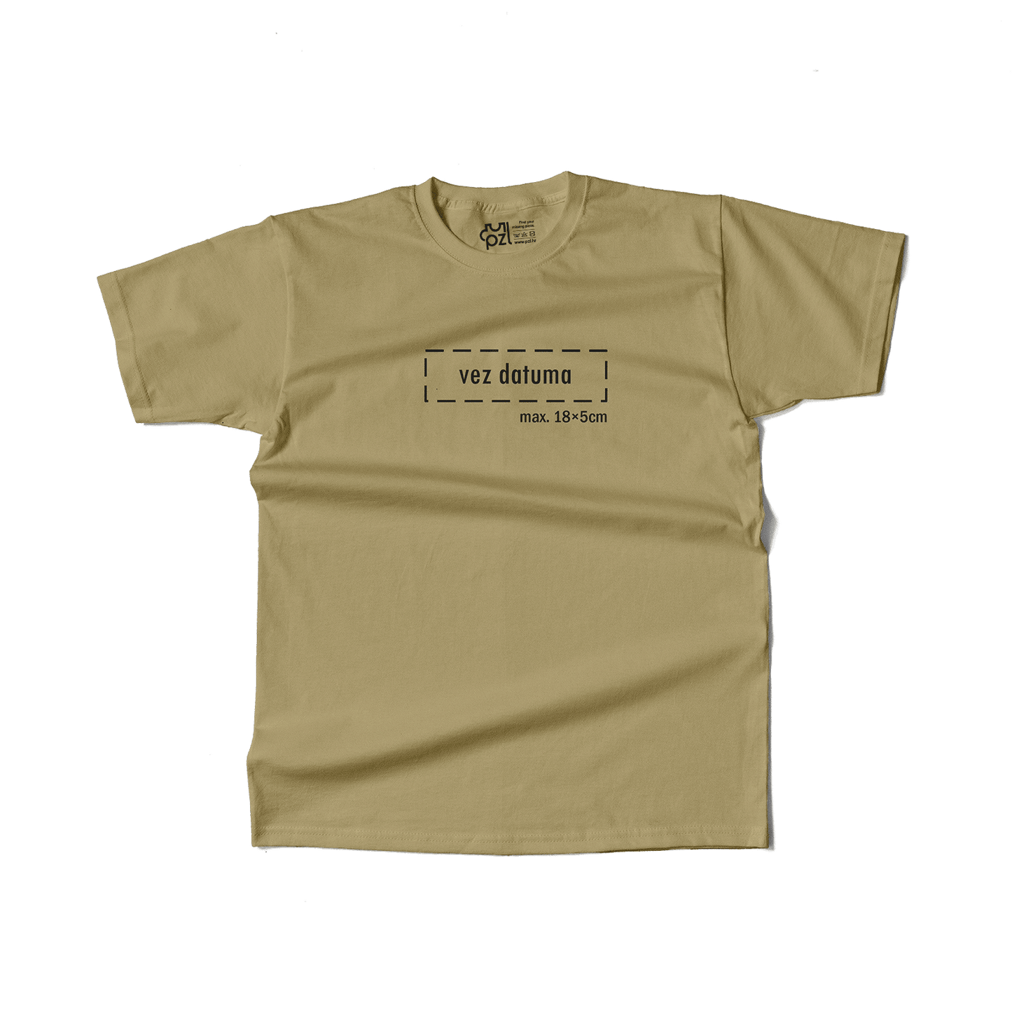 bež majica kratkih rukava s personaliziranim vezom datuma po želji