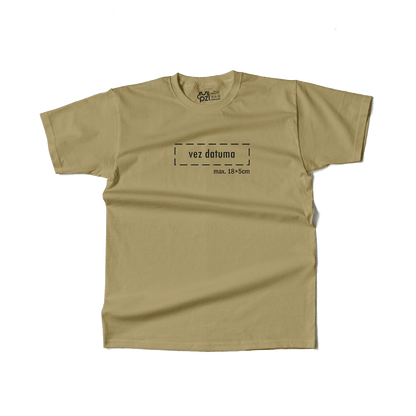 bež majica kratkih rukava s personaliziranim vezom datuma po želji