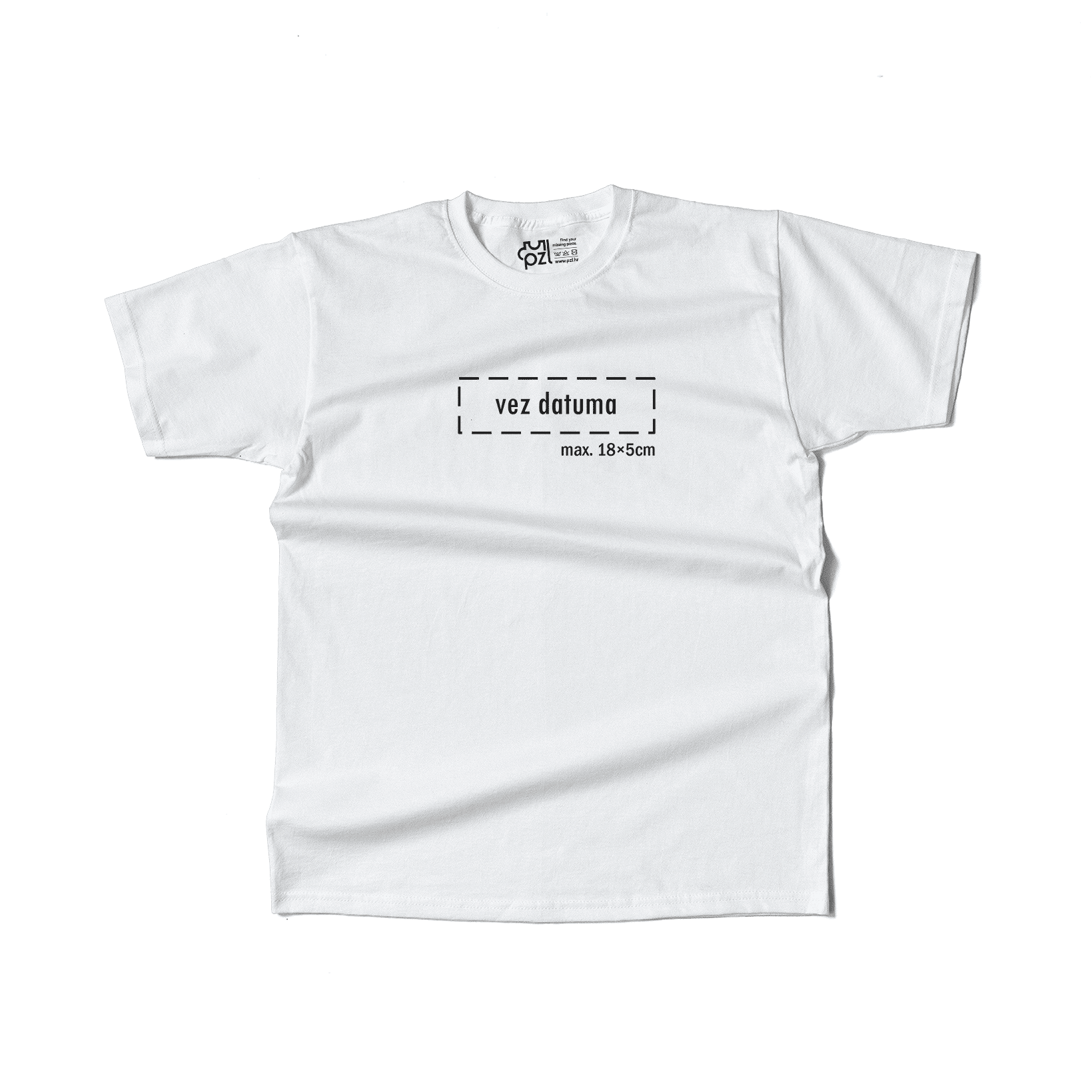 bijela majica kratkih rukava s personaliziranim vezom datuma po želji