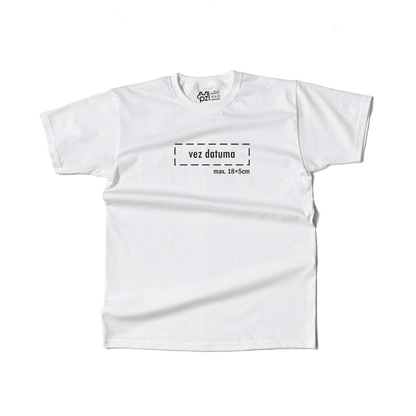 bijela majica kratkih rukava s personaliziranim vezom datuma po želji