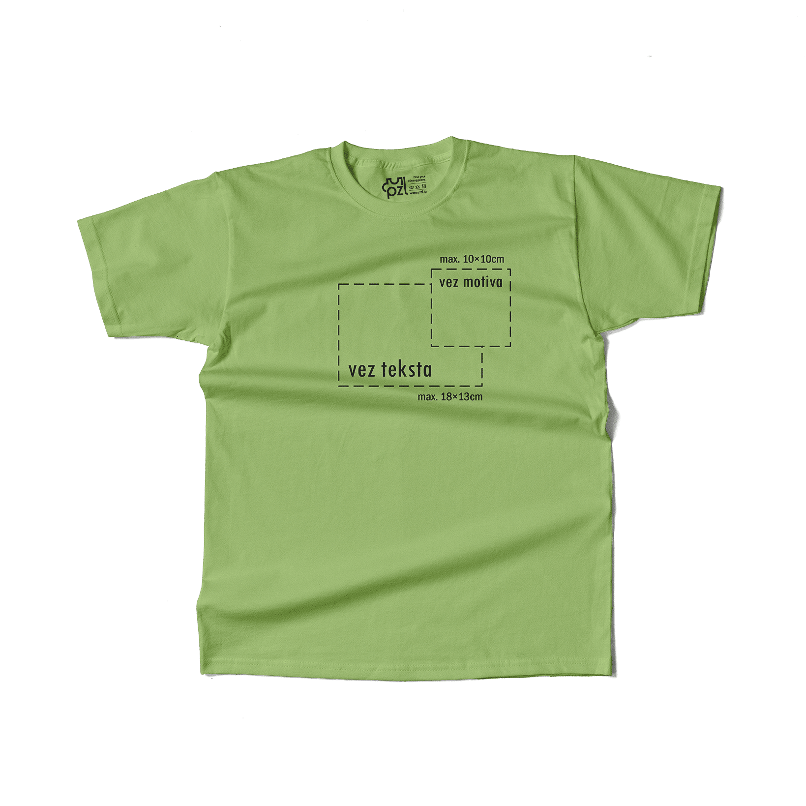 svijetlo zelena majica kratkih rukava s personaliziranim vezom motiva ili teksta po želji