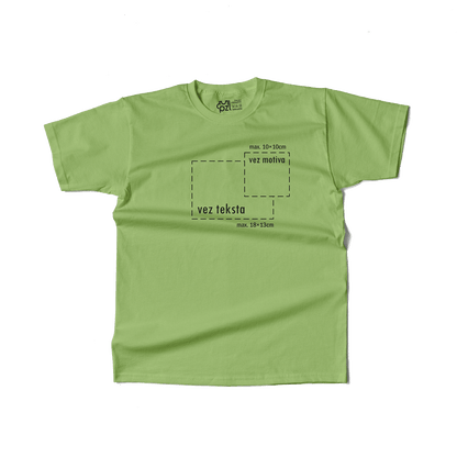 svijetlo zelena majica kratkih rukava s personaliziranim vezom motiva ili teksta po želji