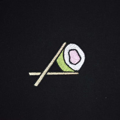 crna majica kratkih rukava s vezom sushija