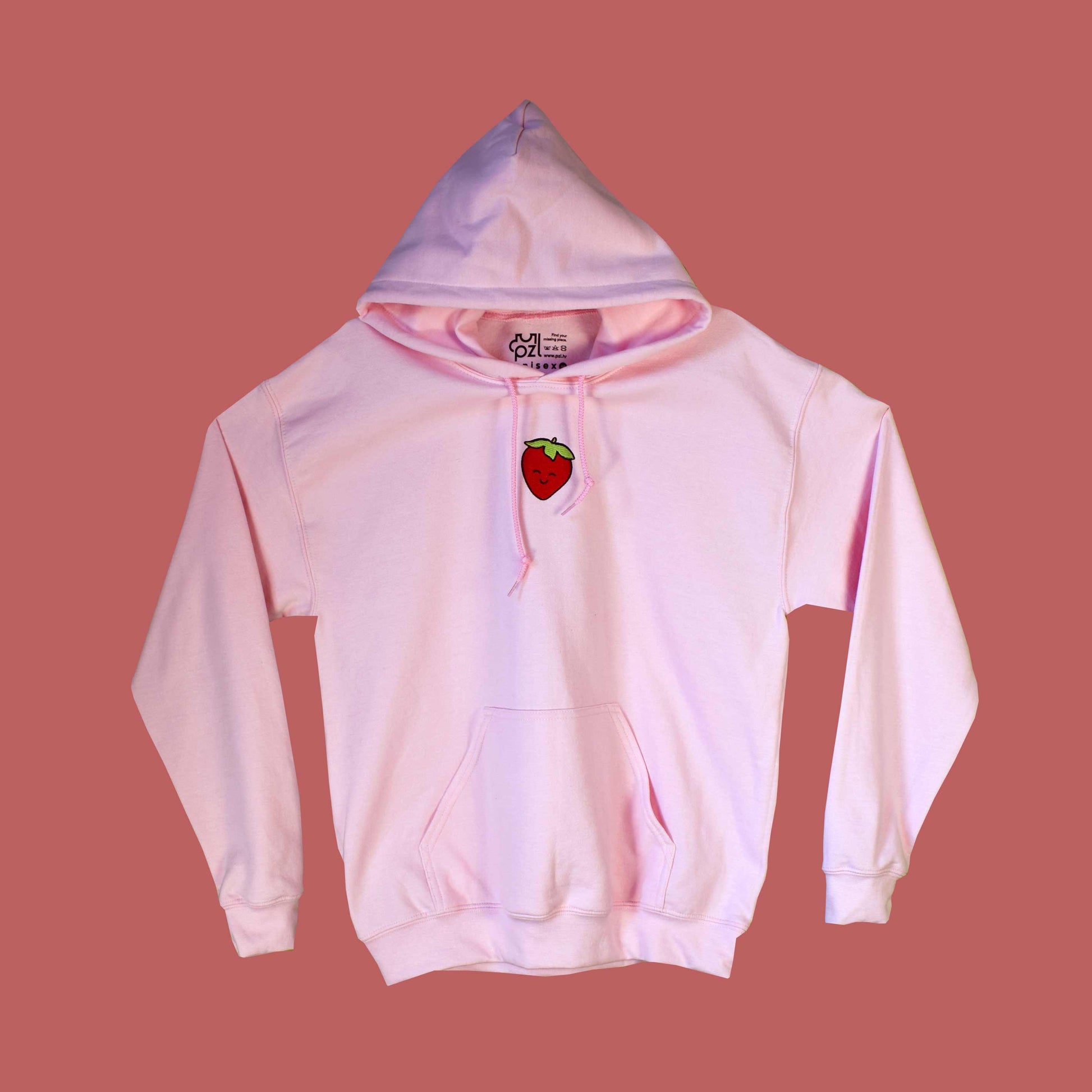 svijetlo roza hudica s vezom jagode