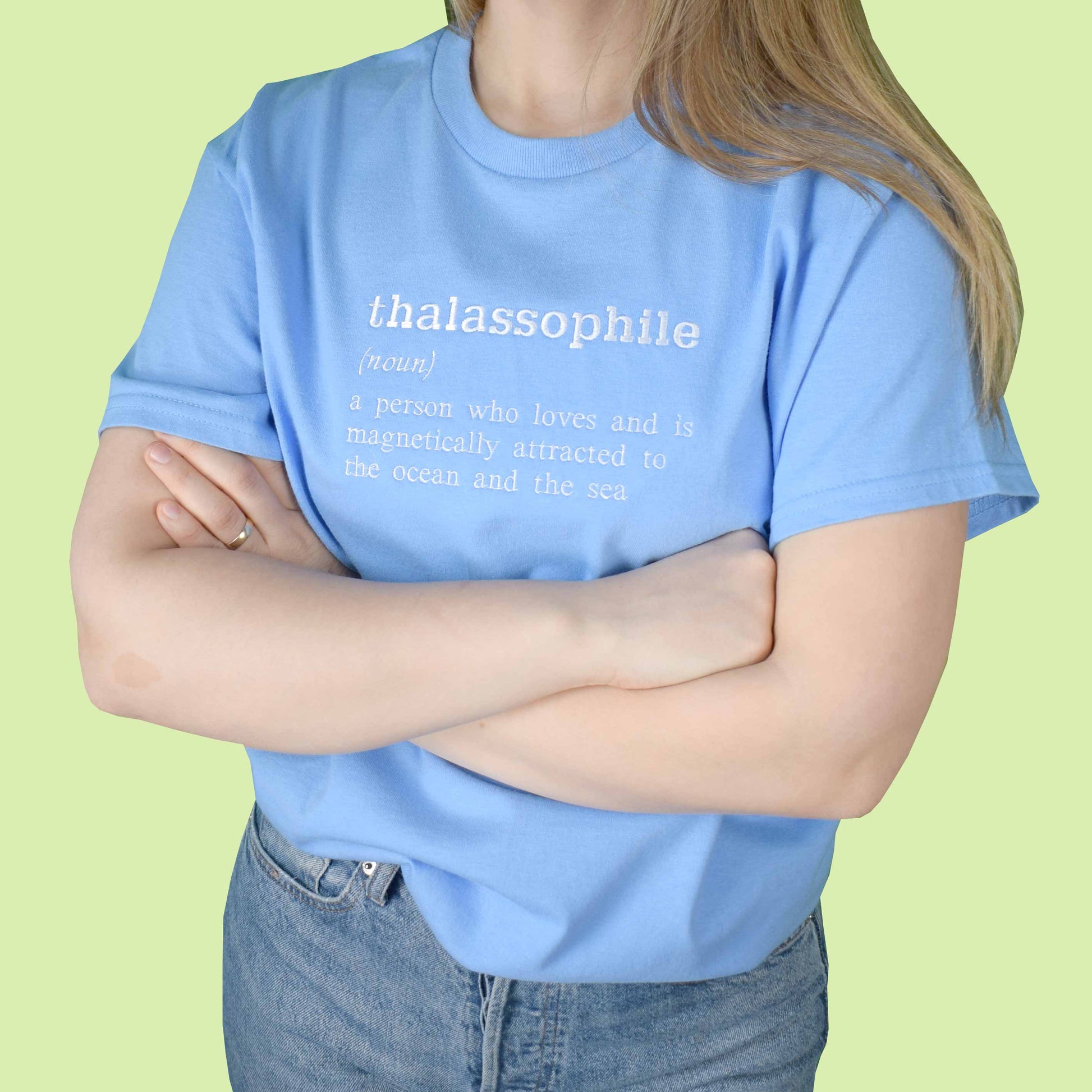 majica kratkih rukava s vezom definicije "thalassophile"