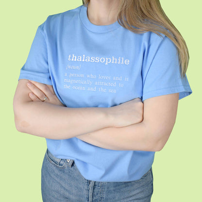 majica kratkih rukava s vezom definicije "thalassophile"
