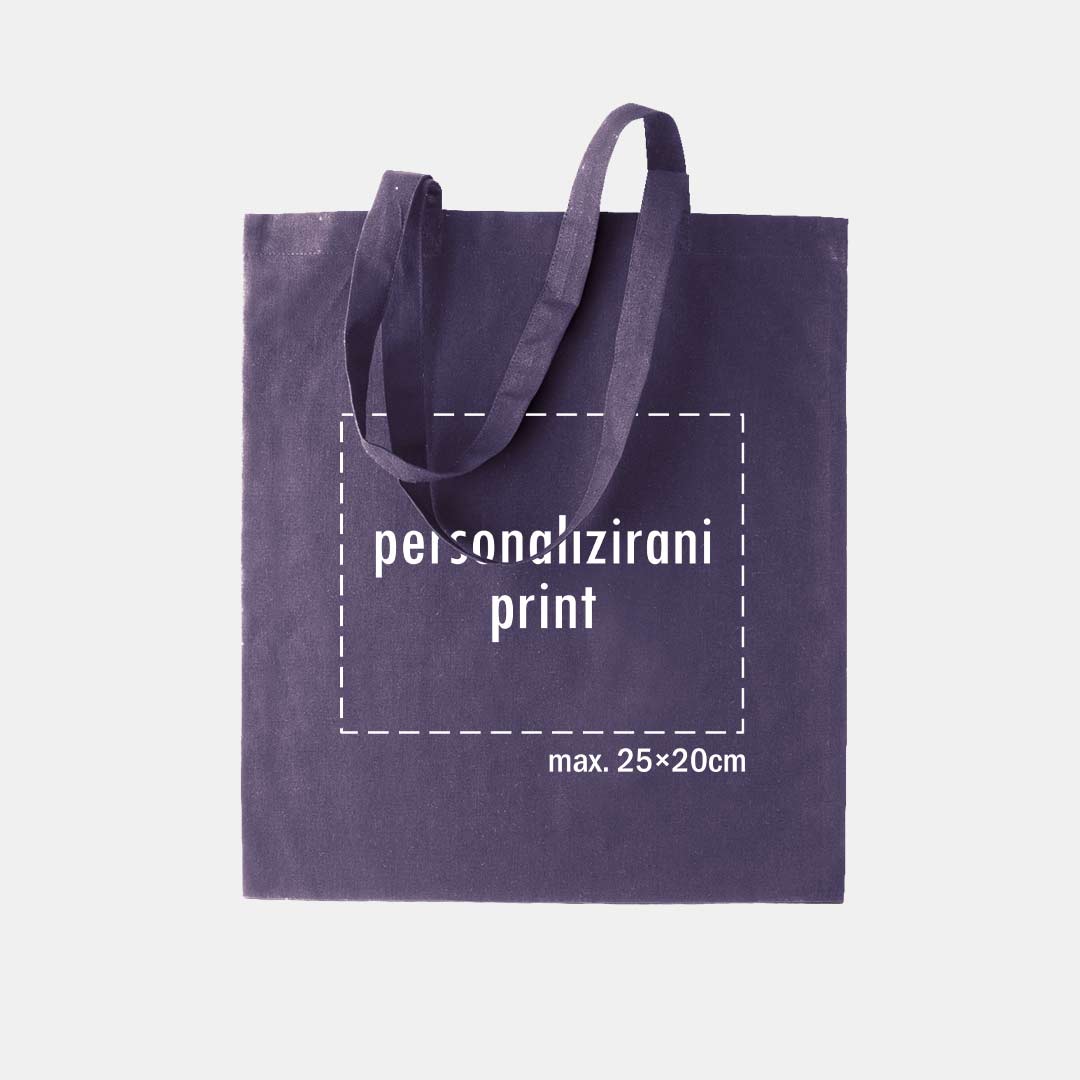 tote bag s personaliziranim printom, ljubičasti