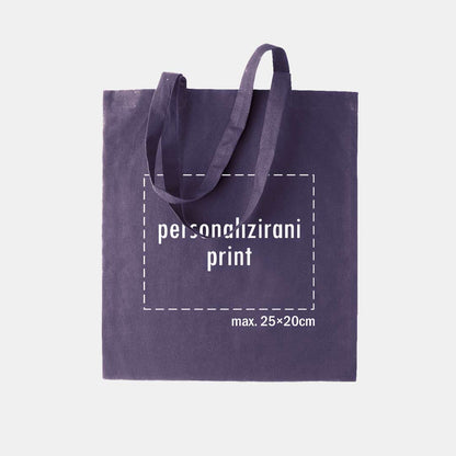 tote bag s personaliziranim printom, ljubičasti
