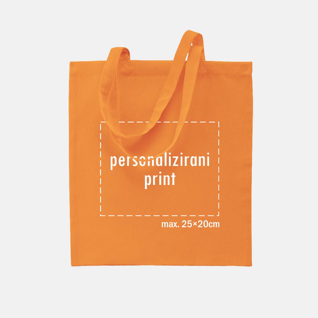 tote bag s personaliziranim printom, narančasti