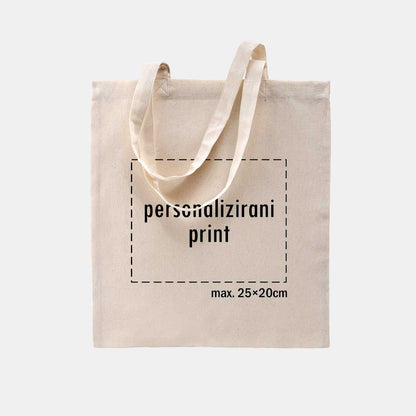 tote bag s personaliziranim printom, bež