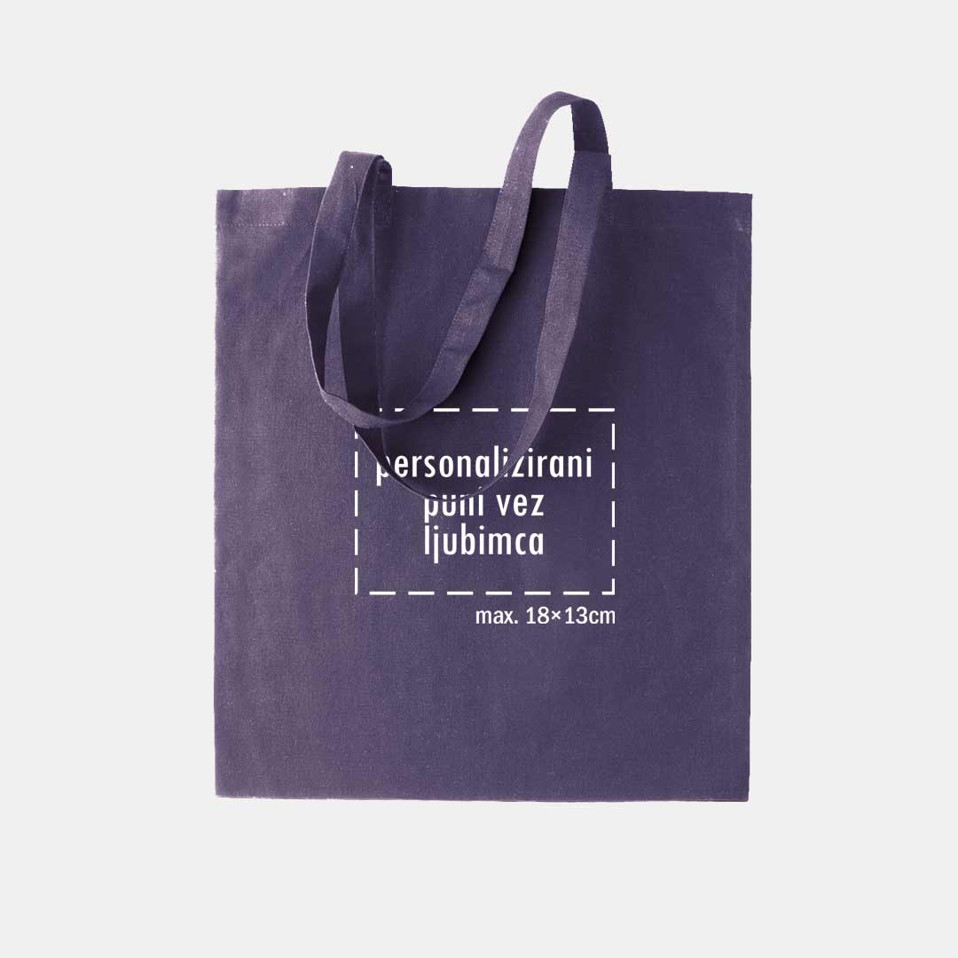 tote bag s punim vezom ljubimca, ljubičasti