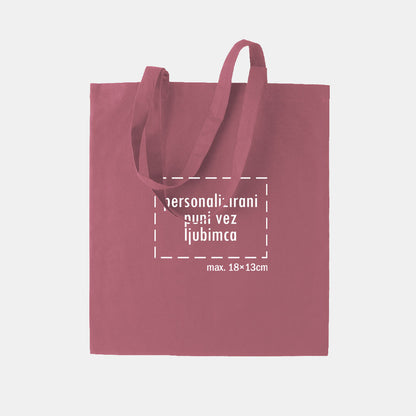 tote bag s punim vezom ljubimca, rozi