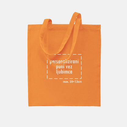 tote bag s punim vezom ljubimca, narančasti
