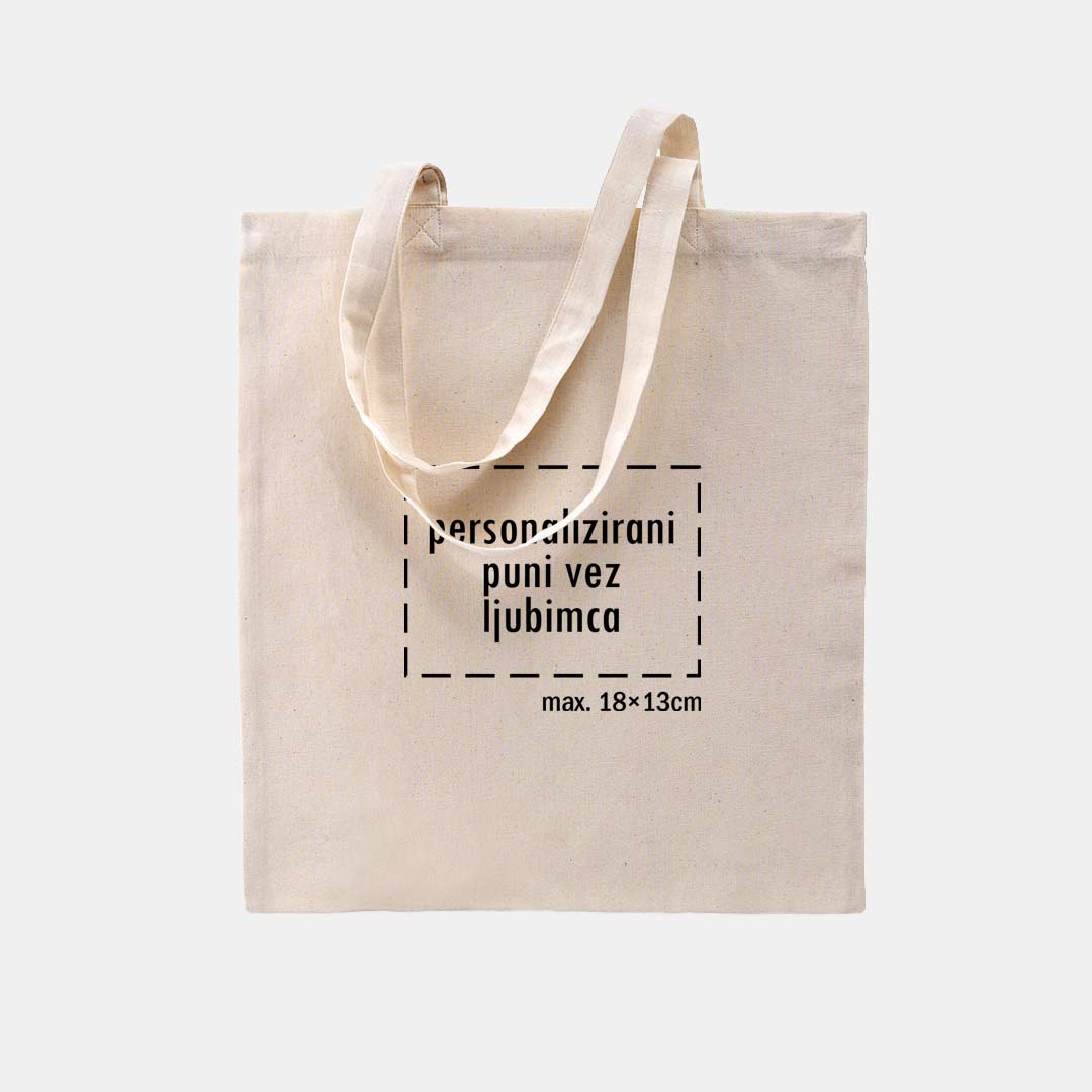 tote bag s punim vezom ljubimca, bež