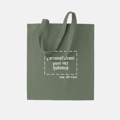 tote bag s punim vezom ljubimca, zeleni