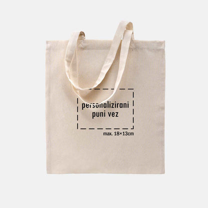 tote bag s personaliziranim punim vezom, bež