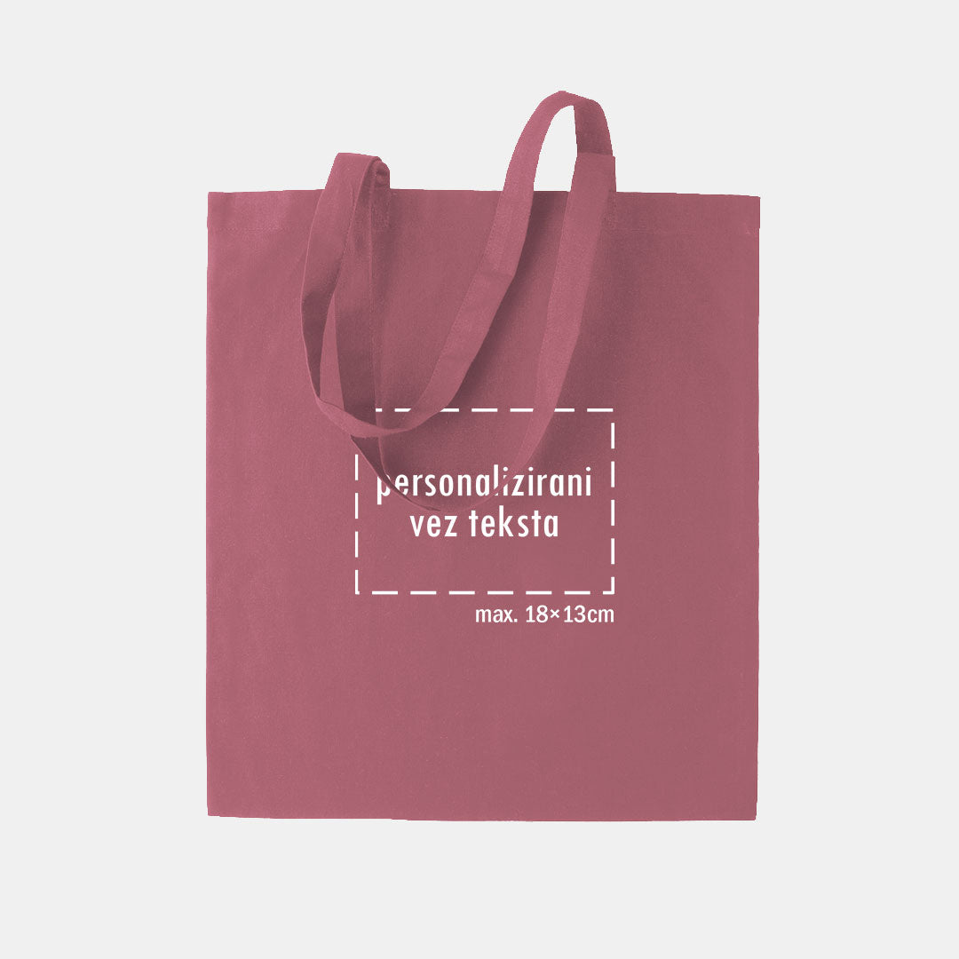 tote bag s personaliziranim vezom teksta, rozi