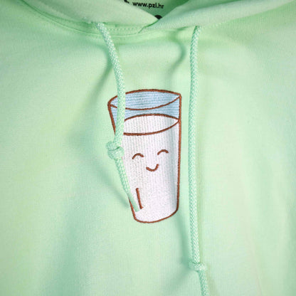 mint zelena hudica s vezom čaše mlijeka