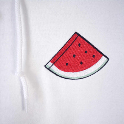 bijela hudica s vezom lubenice