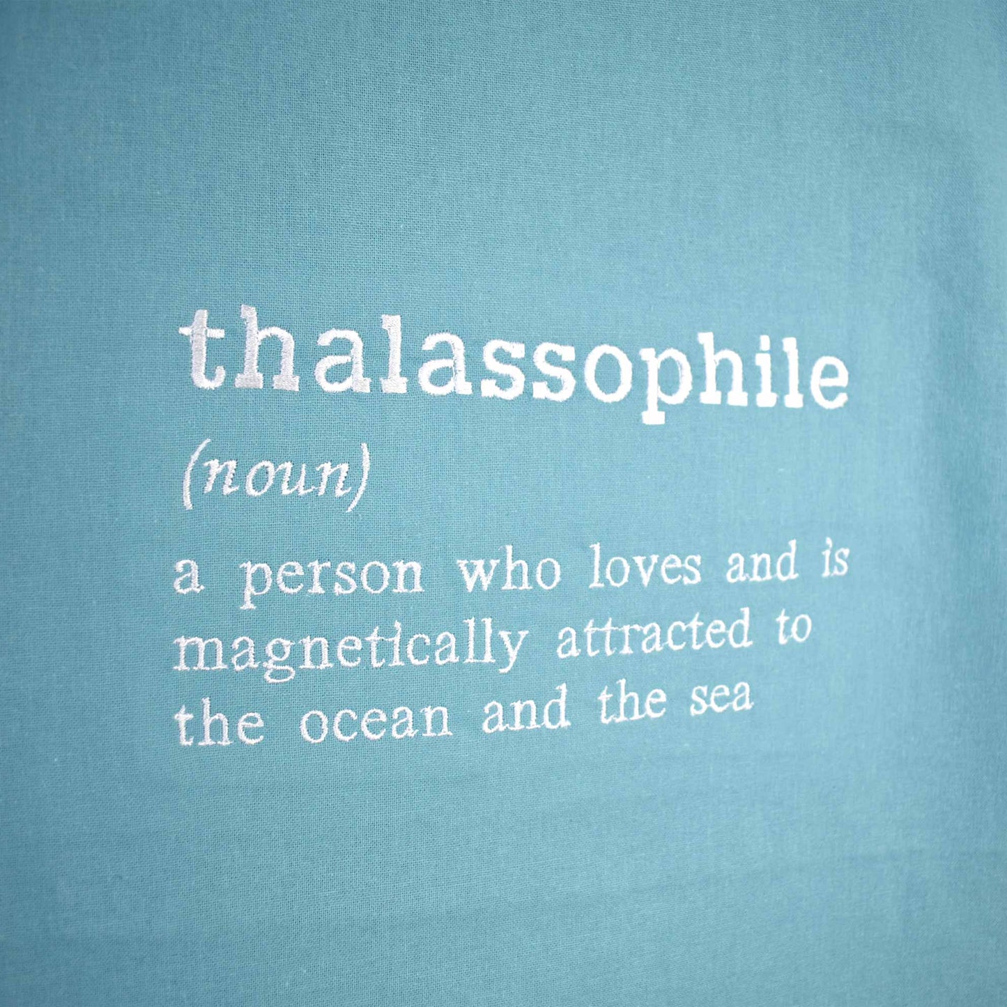 pamučna torba s vezom natpisa "thalassophile"