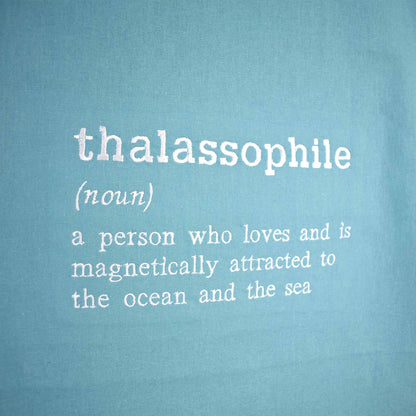 pamučna torba s vezom natpisa "thalassophile"